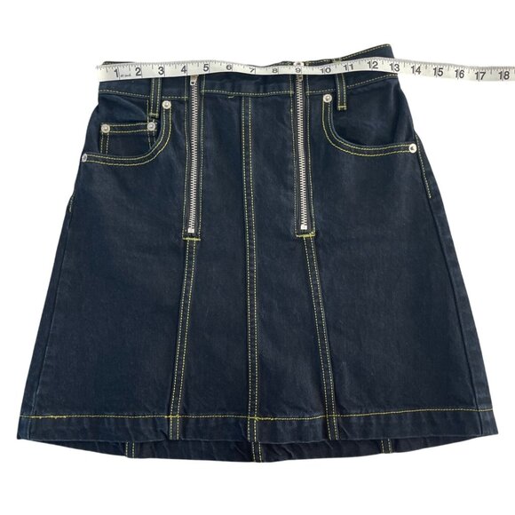 Proenza Schouler White Label Denim Mini Skirt Indigo Size 0 - Picture 6 of 11